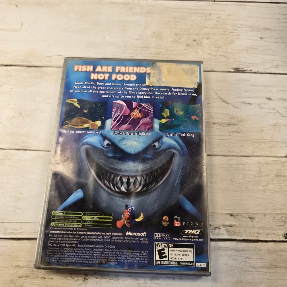 Disney Pixar Finding Nemo Original Microsoft‎ Xbox Platinum Family Hits CIB